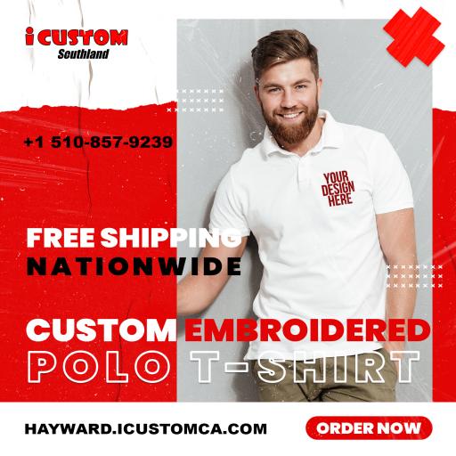 Custom Embroidery polo t shirt   iCustom Hayward jpg
