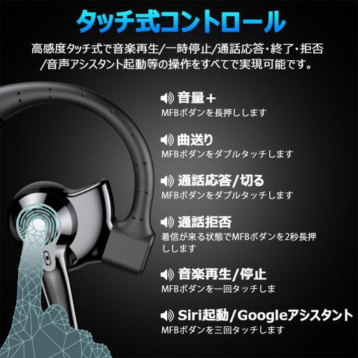 Bluetooth5 3 ワイヤレスヘッドセット  2  jpg