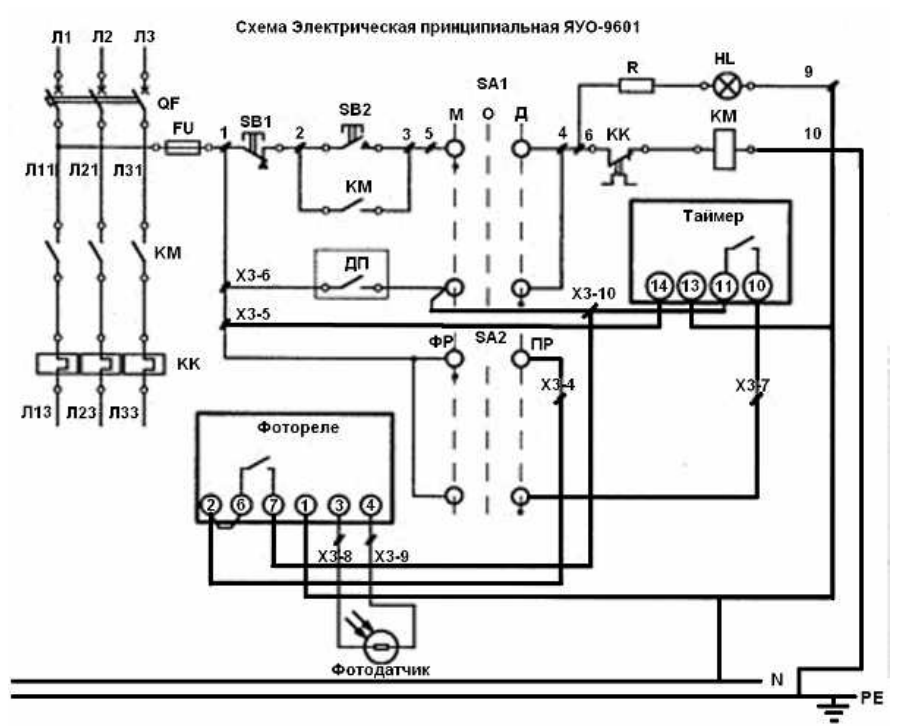 Схема управления освещением. ЯУО 9601 схема подключения освещения. Схема щита ЯУО 9601 управления. Схема электрическая принципиальная ЯУО 9601. Схема щита ЯУО 9601-3474.