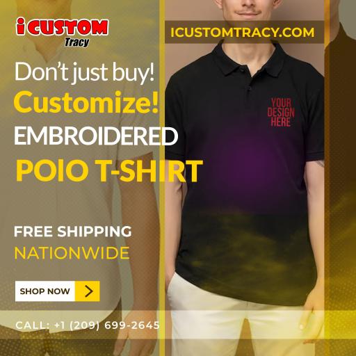 Custom Embroidery polo t shirt   iCustom Tracy jpg