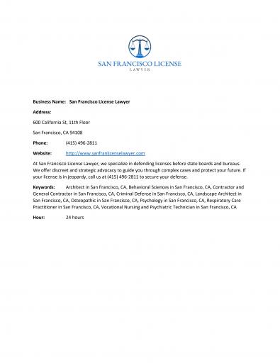 San Francisco License Lawyer jpg