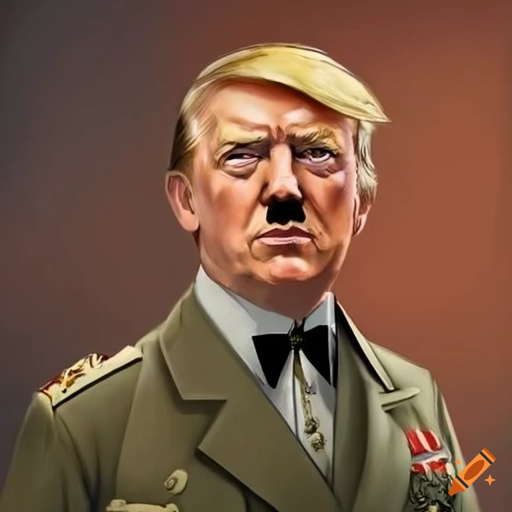 craiyon 003558 A satirical art piece depicting a fusion of Adolf Hitler and Donald Trump png