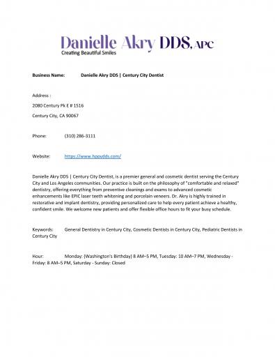 Danielle Akry DDS Century City Dentist jpg